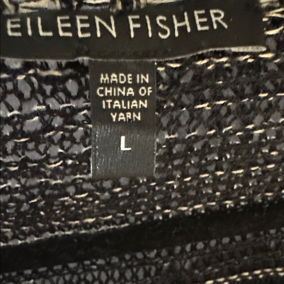 Eileen Fisher Black and Gray Open Cardigan - Picture 3 of 5